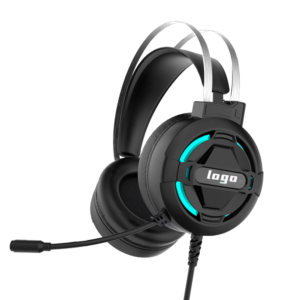 Wired Gaming Headset with 3-color backlight, Metal Head Beam H204