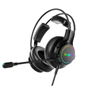 Wired Gaming Headset with 3-color backlight, Pilot Head Beam, Mic with light, USB 2.0 H205