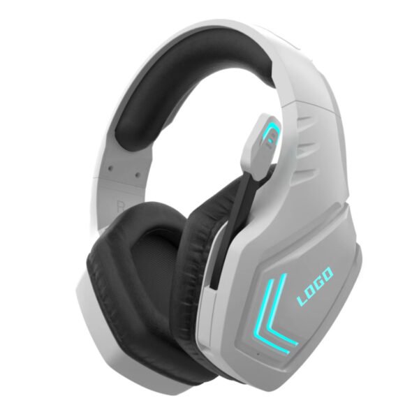 Wired & Wireless Tri-mode Gaming Headset with 3-color backlight, Single Head Beam, Mic with light H207