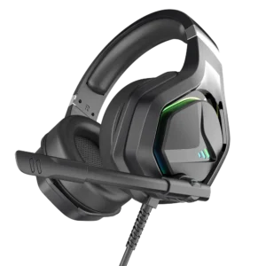 H407 Wired Gaming Headset with Single Head Beam, Double Sided Ear Pad, Optional Metal Mesh Shell