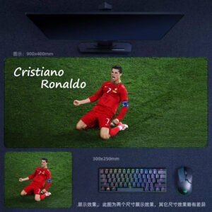 Cristiano Ronaldo CR7 Gaming Mouse Pad - Non-Slip, Portugal, Large Desk Mat for PC & Laptop