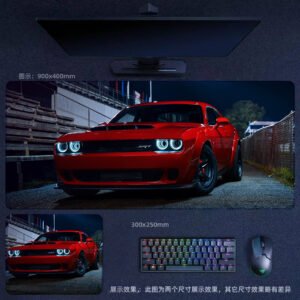 Dodge, Muscle Car, Sports Cars, Gaming Mouse Pad - Non-Slip, Large Desk Mat for PC & Laptop